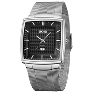 SKMEI 9311 Jam Tangan Pria Analog Tali Stainless Steel Bercahaya