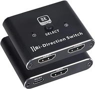 HDMI 2.1 Switch, 8K Bi-Directional HDMI Switcher Splitter Supports 8K@60Hz, 4K@120Hz, 1080P@240Hz Compatible with PS4/PS5 Projectors Monitor Blu-Ray Player Xbox etc
