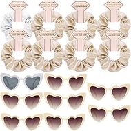 Satin Bridesmaid Scrunchies Bachelorette Hair Ties Set of 6 sunglasses Bridal Shower No Damage Hairt