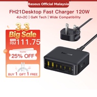 Baseus EnerFill FH21 120W 4C+2U Desktop Charging Station Fast Charger GaN Charger for 6 Device at On