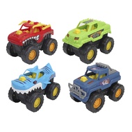 Motor Shop 7.5" Monster Truck Fleet with 4 colors, Light and Music Car for Kids, Boys Vehicles Favor