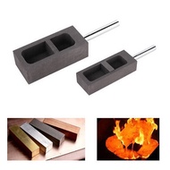 1kg / 2kg Graphite Ingot Mould with Remover Steel Handle for Gold & Silver Bar Making / Acuan Emas &