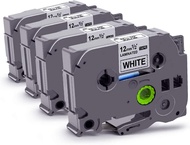 4 Pack Compatible Brother P-touch Label Tape Replacement TZe-231 TZ-231 Laminated P Touch Label Make