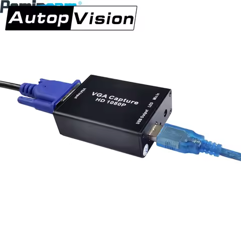 VGA video capture VGA to USB adapter 1080P USB2.0 Output VGA Signal Input Audio Input Drive-free No 