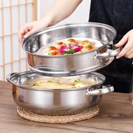 Soup Pot Stainless Steel Double-Layer Thickened Steamer 3-Layer 2-Layer Soup Steam Pot Hot Pot Steam