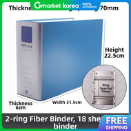 2-Hole Pipe Binder 6cm Thickness 70mm Ring Spacing A4 Landscape Sky Blue Binder 2-Hole Binder
