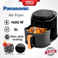 【Malaysia 3 Plug】Panasonic Air Fryer 8L Temperature Control Non-stick Coating 360° Hot Air Circulati