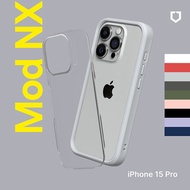 RHINOSHIELD 犀牛盾 iPhone 15 Pro 6.1吋 Mod NX 防摔邊框背蓋兩用手機保護殼白