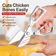 3Cr13 Stainless Steel Duckbill Kitchen Scissors for Chicken Bone Fish Cutting