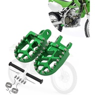 Dirt Bike Foot Pegs with Springs,CNC T6 Aluminum Dirtbike Footpegs Pedal Rests for KLX300R 97-07 20-