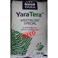 YaraTera KRISTALON SPECIAL 18-18-18 +3MgO 25kg Water Soluble NPK EC Fertilizer 雅苒18/ 18/18全水溶性肥料Baja