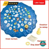 Super Play Mat Water Fountain (Blue Abc Motif)