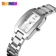 SKMEI Women Watch Rectangle Dial Elegant Quartz Japanese Lady Wristwatches Golden Stainless Steel Bracelet Watches montre femme