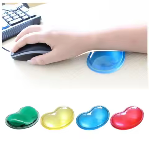 1PC Silicone Wavy Comfort Gel Computer Mouse Hand Wrist Rests Support Cushion Pad Fashion Heart-shap
