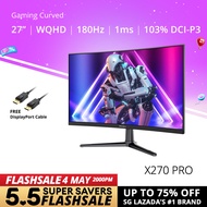 PRISM+ X270 PRO 27 180Hz 1ms 1500R Curved WQHD Adaptive Sync Ready Gaming Monitor [2560 x 1440]