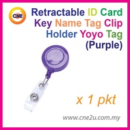 Retractable ID Card Key Name Tag Clip Holder Yoyo Tag