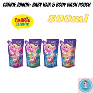 CARRIE JUNIOR Baby Hair & Body Wash Pouch Refill 500ml / Sabun Mandi Syampu Bayi / Baby Kids Soap Sh