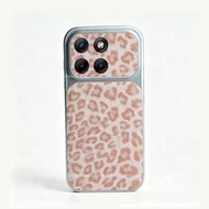 Case For Motorola Moto G17 G15 Leopard Print Texture Glitter Leather Phone Case