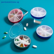 [pesg] Mini Pill Box Weekly Medicine Pill Box Rotag Pill Box Case Splitter Pill Organizer Portable Travel 7 Day Pill Container Case [sg]