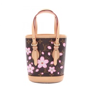 【二手】路易威登LOUIS VUITTON LV x TM Nano 水桶包 Monogram 櫻花圖案 M13417 PVC 塗層帆布皮革 LV x TM Nano 水桶包