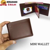 Men's Mini Wallet 100% Original Genuine Leather Folding Mini Small Thin Dompet Lelaki Kulit Asli