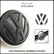 Volkswagen Carbon Sticker Steering/Rear Logo Golf GTI , Golf 5 GTI, Golf 6 GTI, Golf 7 GTI, Polo GTI