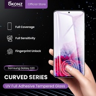 OKONZ s20 Plus/S20 Ultra/S20 Tempered Glass Screen Protector UV Full Glue Adhesive for Note 20 Ultra/Note 10 Plus