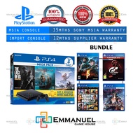 SONY Playstation 4 / PS4 Slim - Mega Pack (3 months PS Plus + 3 Games) - 1TB /500GB - 12~15 Months Warranty