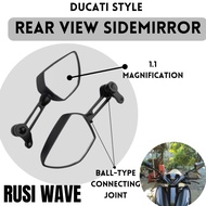 Motorcycle Side Mirror for RUSI WAVE| Ducati Style Rear Side Mirror