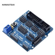 V5.0 Sensor Shield Expansion Board for Arduino Electronic Building Blocks Robot Accessories Sensor Shield V5 Expansion Board (UNO R3 V5扩展板 sensor shield v5.0 电子积木 蓝版)