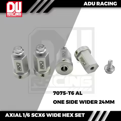 ADU RACING 7075-T6 AL 17MM Wheel Hex Adapter wider 24mm for AXIAL 1/6 SCX6 JEEP