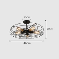HEIKESZ LOFT Industrial Style Guest Dining Cafe Chandelier American Retro Iron Art Fan Ceiling Lamp 