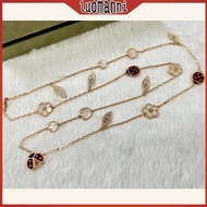 vca Seven star ladybug messy flower sweater chain necklace for girls