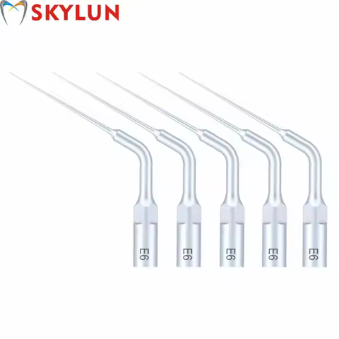 5PCS E6 Dental Ultrasonic Scaler Insert Scaling Tips E6 For Removing Broken File In Root Canal For W
