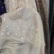 Sequin tile fabric, embroidered garment,/, luxury sequin kebaya fabric