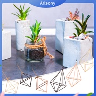 《penstok》 Geometric Plant Stand Breathable Plant Stand Modern Geometric Glass Terrarium Plant Stand for Home Office Decor Southeast Asian Buyers' Favorite