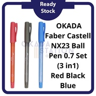 Faber Castell NX23 Ball Pen 0.7 Set (3 in1) / Ball Pen / NX23 / 0.7mm Ball Pen