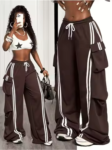 Women's Fashion Casual Pants, Street Cool Y2K Style