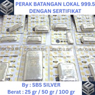 LOKAL Local silver Bar 999.5 certificate SBS silver