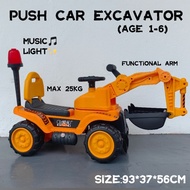 VVM: KIDS RIDE ON TOYS VEHICLE EXCAVATOR BABY TODDLER CAR BAJAK BUDAK NAIK TOLAK KAKI