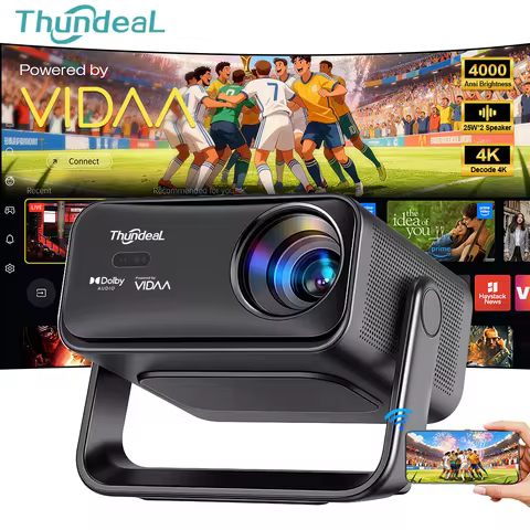 ThundeaL VIDAA TD99W 4K Full HD Projector WiFi 50W Dolby Home Theater TD98 Upgraded TD99W Cinema Gam