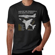 Av-8B harrier ii US Aircraft Plane USAF Airplane Blueprint T-Shirt boys animal print shirts graphic 