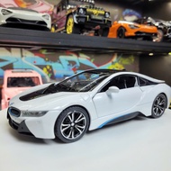1:22 scale metal BMV I8 supercar model and Vip license plate