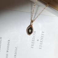 天然星光藍寶石吊墜 星光貓眼石項鏈 14KGF手工鑲嵌天然石項鍊