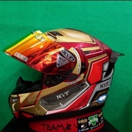 Helm KYT K2 Rider Marvel Iron Man Paket Ganteng Fullface