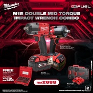 Milwaukee Fuel M18 Double Mid Torque Impact Wrench Combo