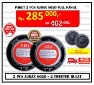 SPEAKER AUDAX 8 INCH PAKET TW AUDAX 8020 FULL RANGE PAKET SEPASANG 2 PCS GRATIS TWEETER SPEAKER ORIG
