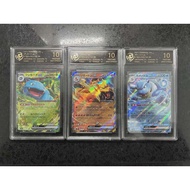 Charizard EX #6 + Venusaur EX #3 + Blastoise EX #9 Pokemon Japanese Scarlet & Violet 151 Pristine 10