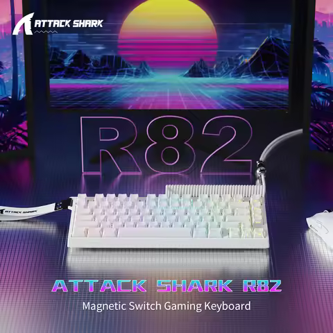 ATTACK SHARK R82 HE Rapid Trigger Wired Mechanical Gaming Keyboard TKL NKRO with 8K Polling,0.005mm 