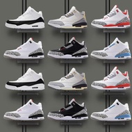 Shipment AJ3 Fujiwara Hiroshi White Cement North Carolina Blue Joe 34 Leisure Sports Men Women Baske